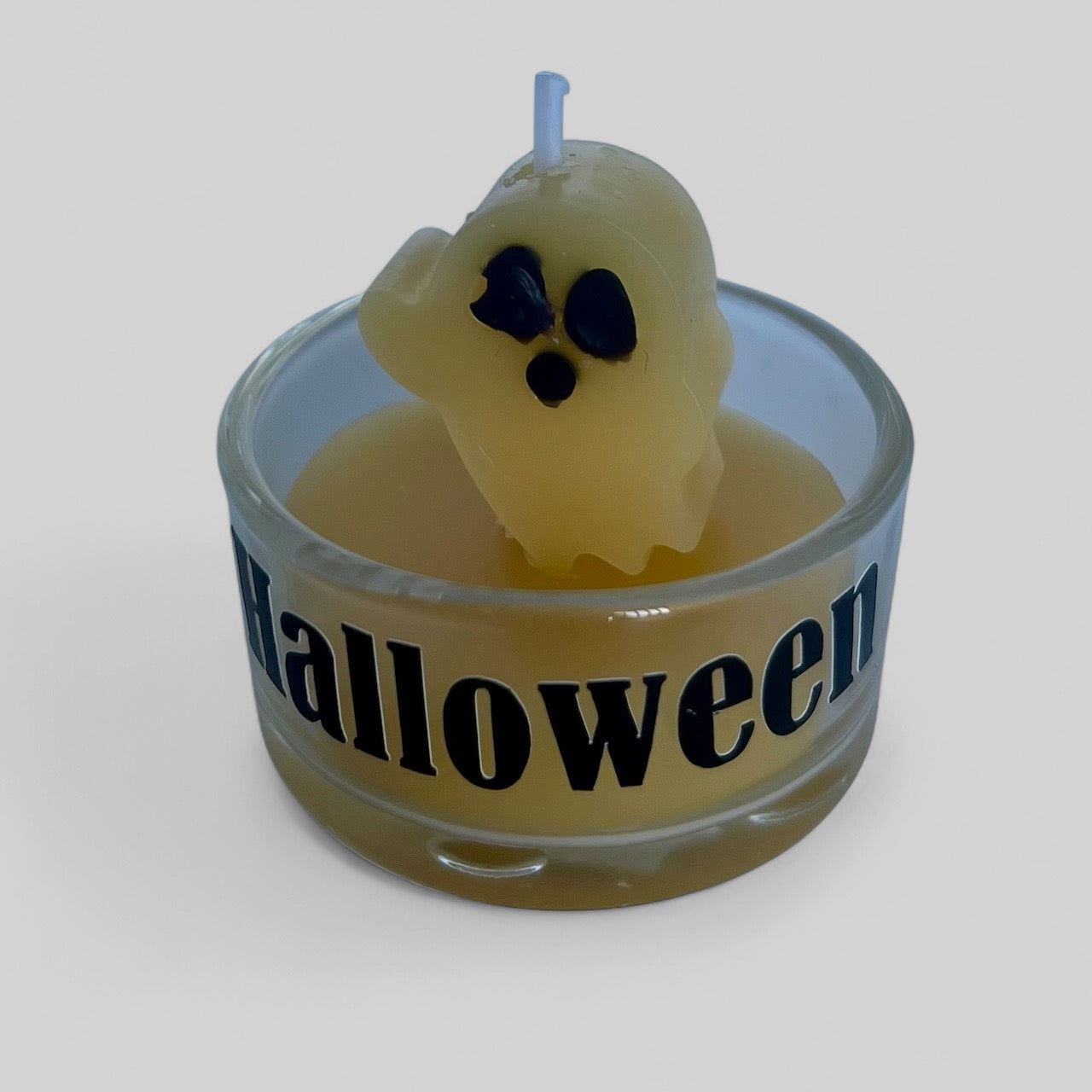 Halloween-Themed Beeswax Tealight Candle