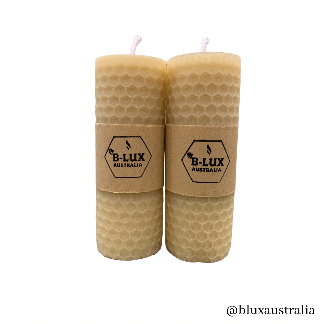 Hand-Rolled Beeswax Candle - 10cm tall