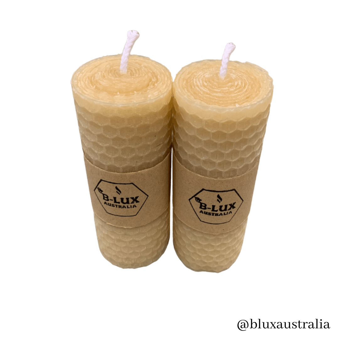 Hand-Rolled Beeswax Candle - 10cm tall