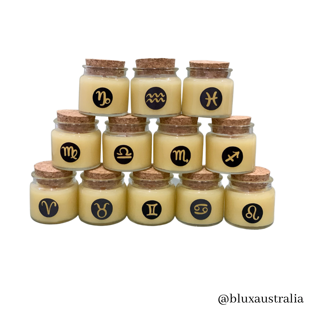 Small Scented Beeswax Candle - Horoscope Signs Collection