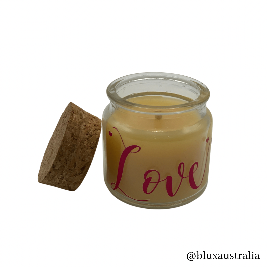 Small Scented Beeswax Candle - Love Collection